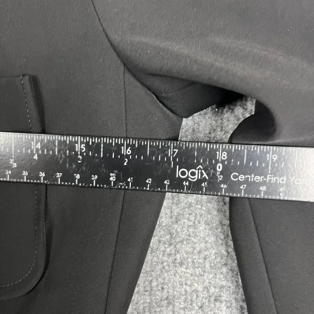 Louis‎ Vuitton Uniform Blazer Womens Size 36 Black Tailored Button Front Uniform